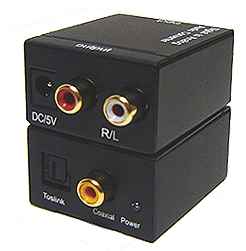 Digital Coax & Optical Toslink to R/L Stereo Audio Converter